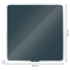 Leitz Cosy Magnetic Glass Whiteboard 45 x 45 cm Velvet Grey