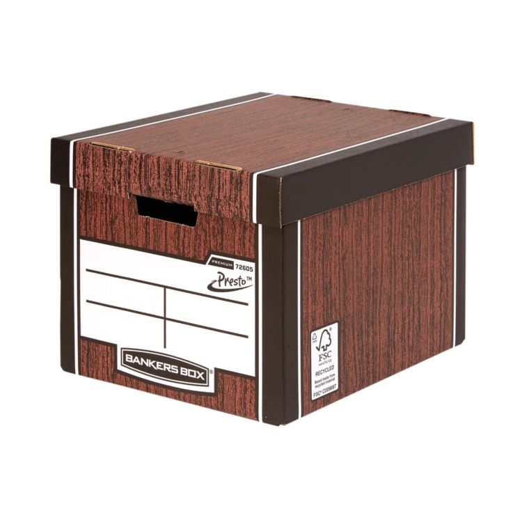 Bankers Box Premium Tall Box Woodgrain Pack of 5