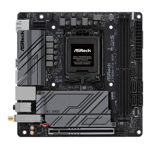 ASRock Z790M-ITX WiFi 6E Mini ITX Motherboard - DDR5, PCIe 5.0, Dual LAN