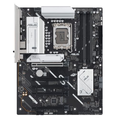 Asus PRIME B860-PLUS WIFI motherboard with Intel B860 chipset, 4 DDR5 slots, HDMI, DP, Wi-Fi 6E, and 2x M.2.