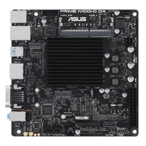 ASUS PRIME N100I-D D4-CSM Mini ITX Motherboard - Fanless Intel N100