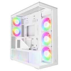 ARCTIC Xtender (VG White) Case w/ Clear Glass Side and Front, E-ATX, 5x ARGB Fans, ARGB PSU Shroud, Mesh Airflow, GPU Vertical Mount, USB-C 10Gbps