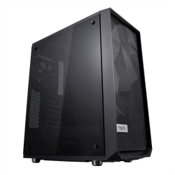 Fractal Design Meshify C (Dark TG) Gaming Case w/ Dark Tint Glass Window, ATX, Angular Mesh Front, High-airflow, 2 x 120mm Fans