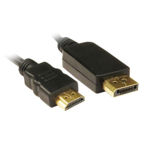 Jedel 1.8m DisplayPort Male to HDMI Male Converter Cable in black
