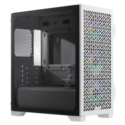 Cooler Master Elite 302 Gaming Case w/ Glass Side, Micro ATX, 3x ARGB Fans, PSU Shroud, Intake Grill, USB-C, White