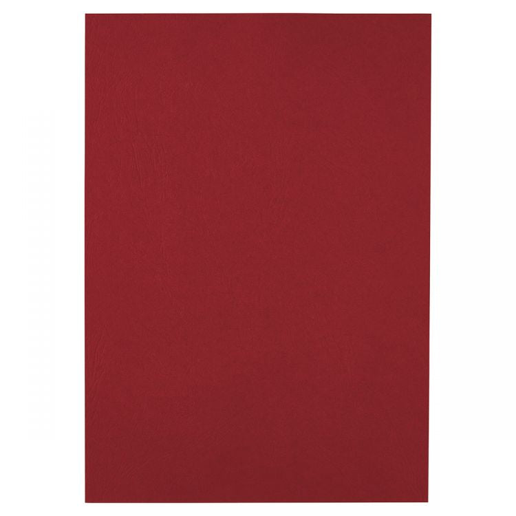 GBC CE040030 Leathergrain A4 Cover Dark Red 100pk