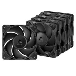 ARCTIC P12 Pro PST 12cm PWM Case Fans w/ Cable Splitters (5 Pack), Fluid Dynamic Bearing, 600-3000 RPM, Black