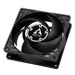 ARCTIC P8 80mm PWM PST CO Case Fan for Continuous Operation, Pressure-Optimised, Dual Ball Bearing, 200-3000 RPM, Black