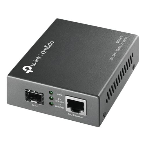TP-LINK Omada 10G Multi-Gigabit SFP media converter with auto-negotiation for half-duplex/full-duplex