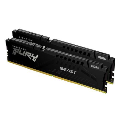 Kingston Fury Beast 16GB Kit (2 x 8GB), DDR5, 5200MHz, CL40, 1.25V, ECC, XMP 3.0, PMIC, DIMM Memory
