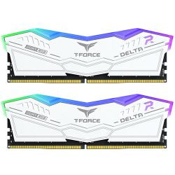 Team T-Force Delta RGB 32GB Kit (2 x 16GB), DDR5, 6000MHz (PC5-48000), CL30, ECC, AMD EXPO & XMP 3.0, PMIC, DIMM Memory, White