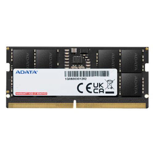ADATA 8GB DDR5 5600MHz SODIMM laptop memory module, 262-pin design, low voltage CL46, ideal for performance upgrades.