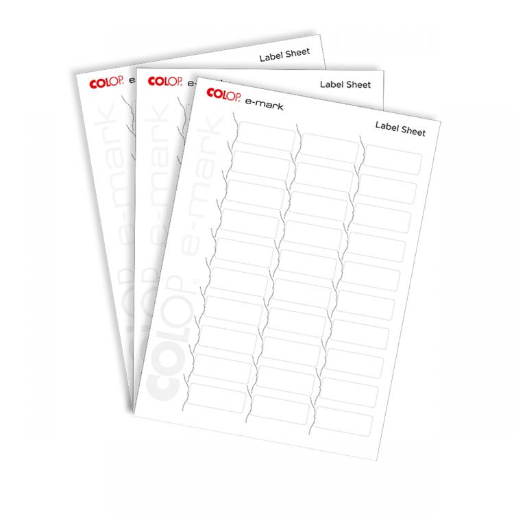 Colop E-Mark Labels - 1 Pack of 10 A4 Sheets