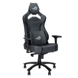 Asus ROG Chariot X Core (Wide) Gaming Chair, Racing-Car Style, Premium PU Leather, Memory-Foam Lumbar, 4D Armrests, 155° Recline,  Tilt & Class 4 Gas Lift, Grey