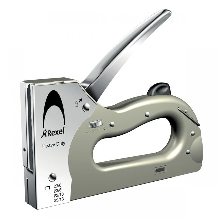 Rexel 2101209 Heavy Duty Tacker Satin Chrome