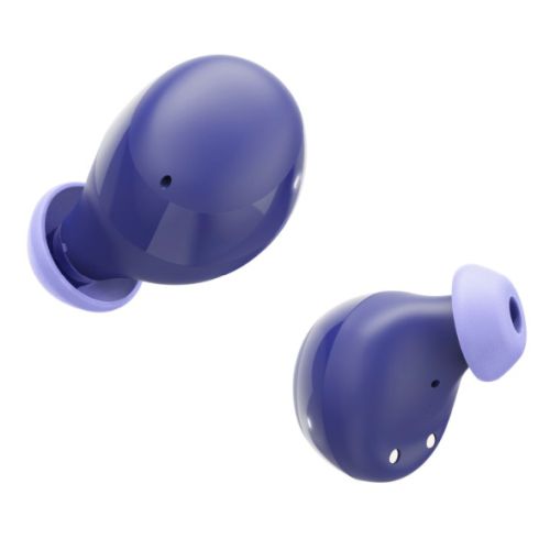 Blue Hama Freedom Buddy II Bluetooth earbuds with mic, bass boost, touch control, and charging case