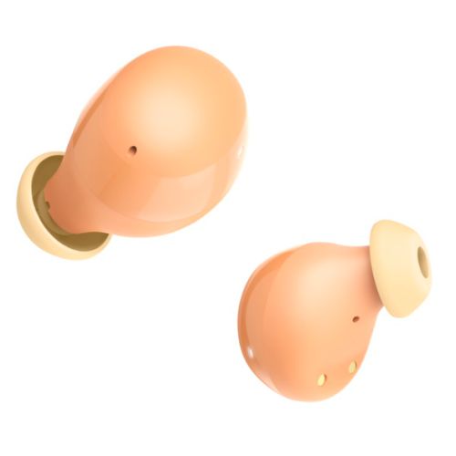 Orange Hama Freedom Buddy II Bluetooth true wireless earbuds with mic, touch control, and charging case