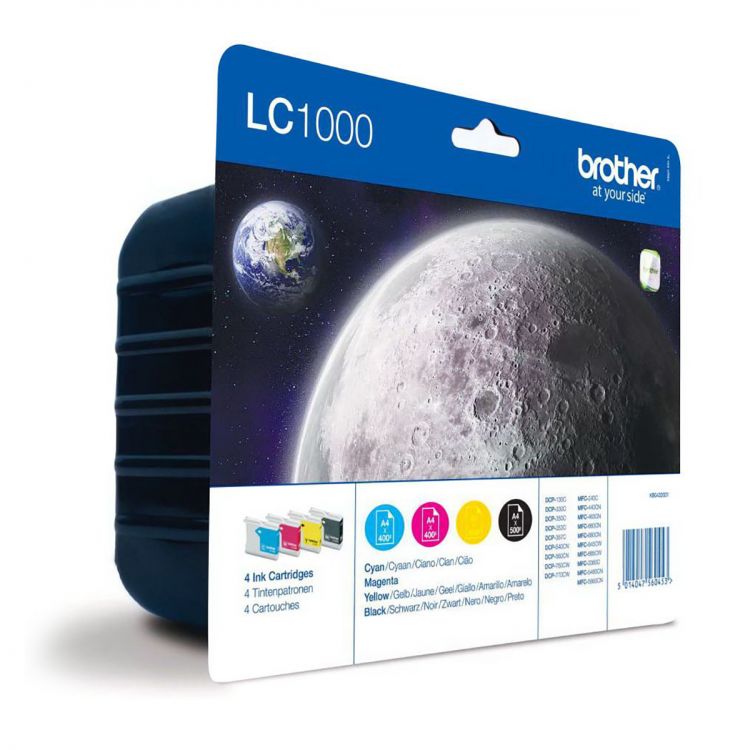 Brother LC1000 Value Pack B-C-M-Y
