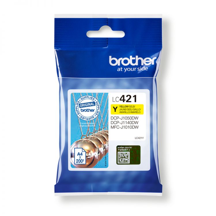 BROTHER LC421Y Yellow Ink Cartridge