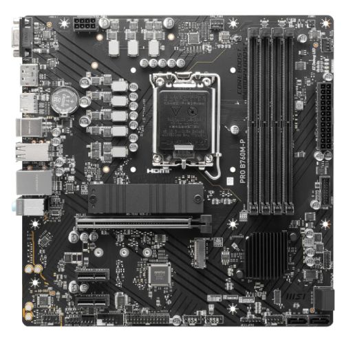 MSI PRO B760M-P Micro ATX Motherboard - LGA1700 DDR5 PCIe 4.0