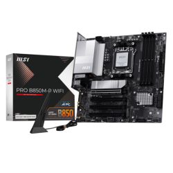 MSI PRO B850M-P WIFI AM5 Micro ATX motherboard with Wi-Fi 7, DDR5 slots, and PCIe 5.0 support