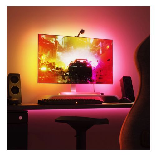 Nanoleaf 4D Screen Real-time Mirroring + Lightstrip Kit, ARGB, Mirrors Action/Music on PC/TV using Camera, 4 Metre, For Monitors/TVs up to 65