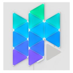 Nanoleaf Shapes Triangles Starter Kit (15-Panels), RGB, Create an Illuminated Display, Ultra-Thin Panels, Screen Mirror/Music Reaction, App/Voice/Manual Control