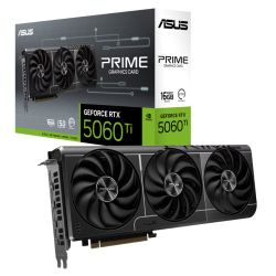 Asus PRIME RTX5060 Ti, PCIe5, 16GB DDR7, HDMI, 3 DP, 2602MHz Clock, Compact SFF-Ready