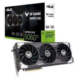 Asus TUF GAMING RTX5060 Ti, PCIe5, 16GB DDR7, HDMI, 3 DP, 2602MHz Clock, RGB Lighting