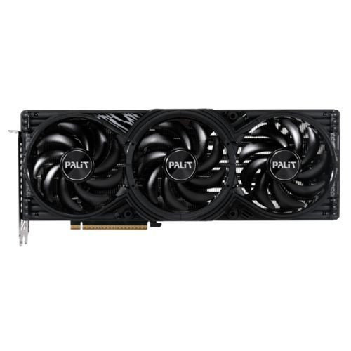 Palit RTX5070 Ti GamingPro-S OC graphics card with RGB lighting, 16GB DDR7, HDMI, and 3 DisplayPort connectors.