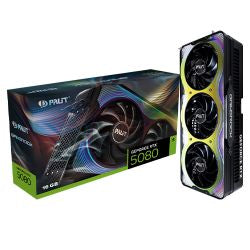 Palit RTX5080 GameRock, PCIe5, 16GB DDR7, HDMI, 3 DP, 2617Mhz Clock, RGB Lighting