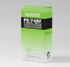 Brother PC74 Refill 4 Pack of black fax ink film ribbons