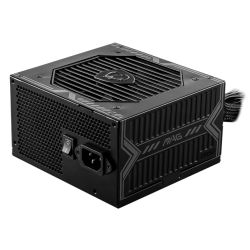 MSI 550W MAG A550BN ATX power supply unit with fully wired connections and low noise fan in black