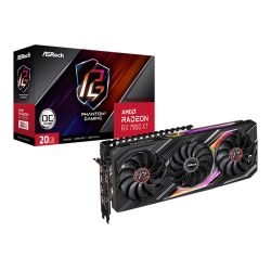 Asrock RX7900 XT Phantom Gaming 20G OC, PCIe4, 20GB DDR6, HDMI, 3 DP, 2450MHz Clock, RGB, Overclocked