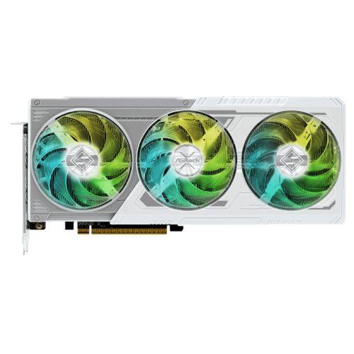 ASROCK RX9060 XT Steel Legend white graphics card with RGB, 8GB DDR6, HDMI, 2 DisplayPorts, 3320MHz clock