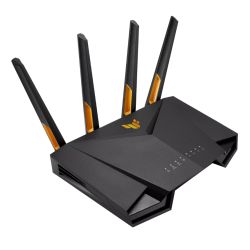 ASUS TUF Gaming AX4200 WiFi 6 Router in black with 2.5G port and AiMesh technology
