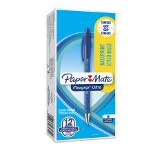 Paper Mate S0190433 Flexgrip Ultra Retractable Ball Pen 1mm Blue Ink Box of 12