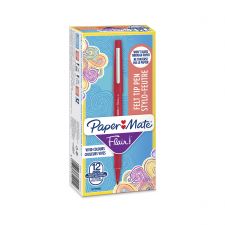 Paper Mate S0190993 Flair Red Pen 1.1mm Medium Tip Box of 12