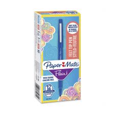 Paper Mate S0191013 Flair Pen 1.1mm Medium Tip Blue Box of 12