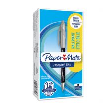 Paper Mate S0767600 Flexgrip Elite Ball Pen 1.4mm Black Box of 12