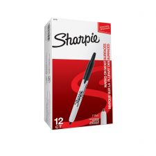 Sharpie S0810840 Retractable Black Pens Box of 12