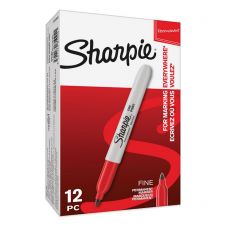 Sharpie S0810940 Fine Red Pens Box of 12