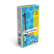 Paper Mate S0959910 Inkjoy 300 Retractable Medium Tip Black Box of 12