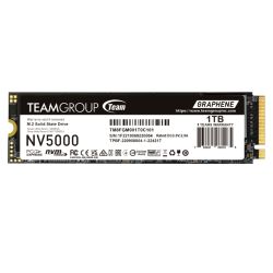 TEAM 1TB NV5000 M.2 NVMe Gen4 SSD with heat dissipating graphene label, M.2 2280 format.