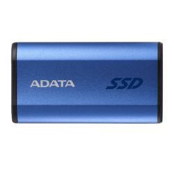 Adata SE880 500GB blue external SSD with USB 3.2 Gen2 Type-C and Type-A ports