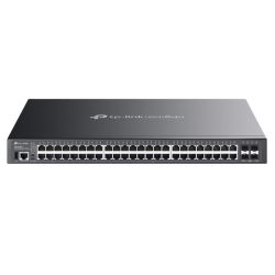TP-LINK (SG5452XMPP) Omada 48-Port Gigabit Stackable Lite L3 Managed PoE++ Switch with 4x 10G Slots, Rackmountable