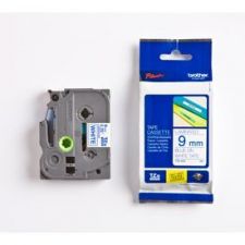 Brother TZE223 Blue on White 8M x 9mm Gloss Tape