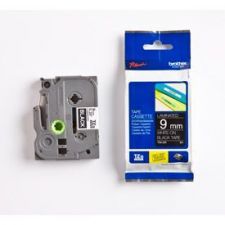 Brother TZE325 White on Black 8M x 9mm Gloss Tape