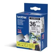 Brother TZEFX261 Black on White 8M x 36mm Flexi Tape