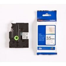 Brother TZEN201 Black on White 8M x 3.5mm Non Laminated Tape